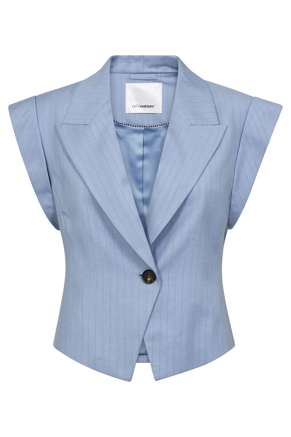 Kiana Pin Vest 40027 | Pale Blue | Vest fra Co'couture - Image 3