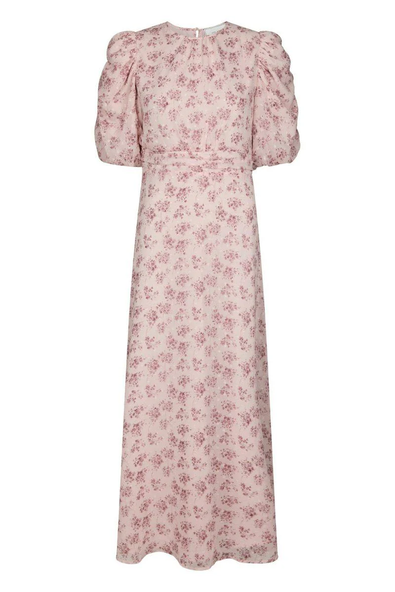 Kikka Chiffon Flower Dress | Rose | Kjole fra Neo Noir - Image 2