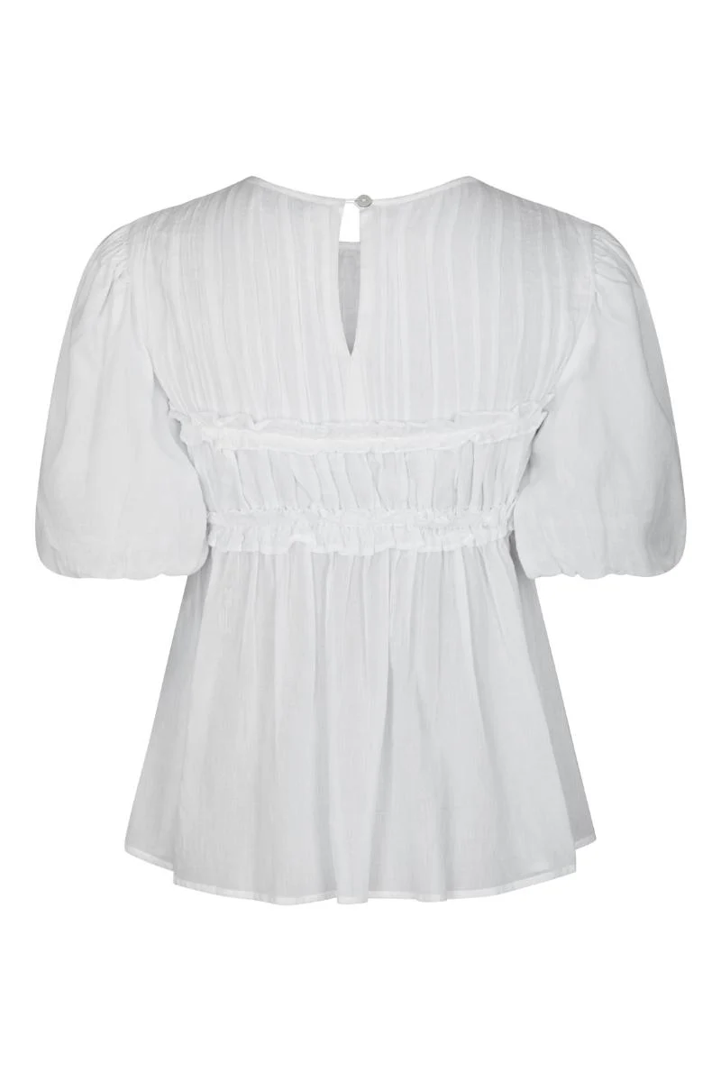 Kiril S Voile Blouse | White | Bluse fra Neo Noir - Image 5