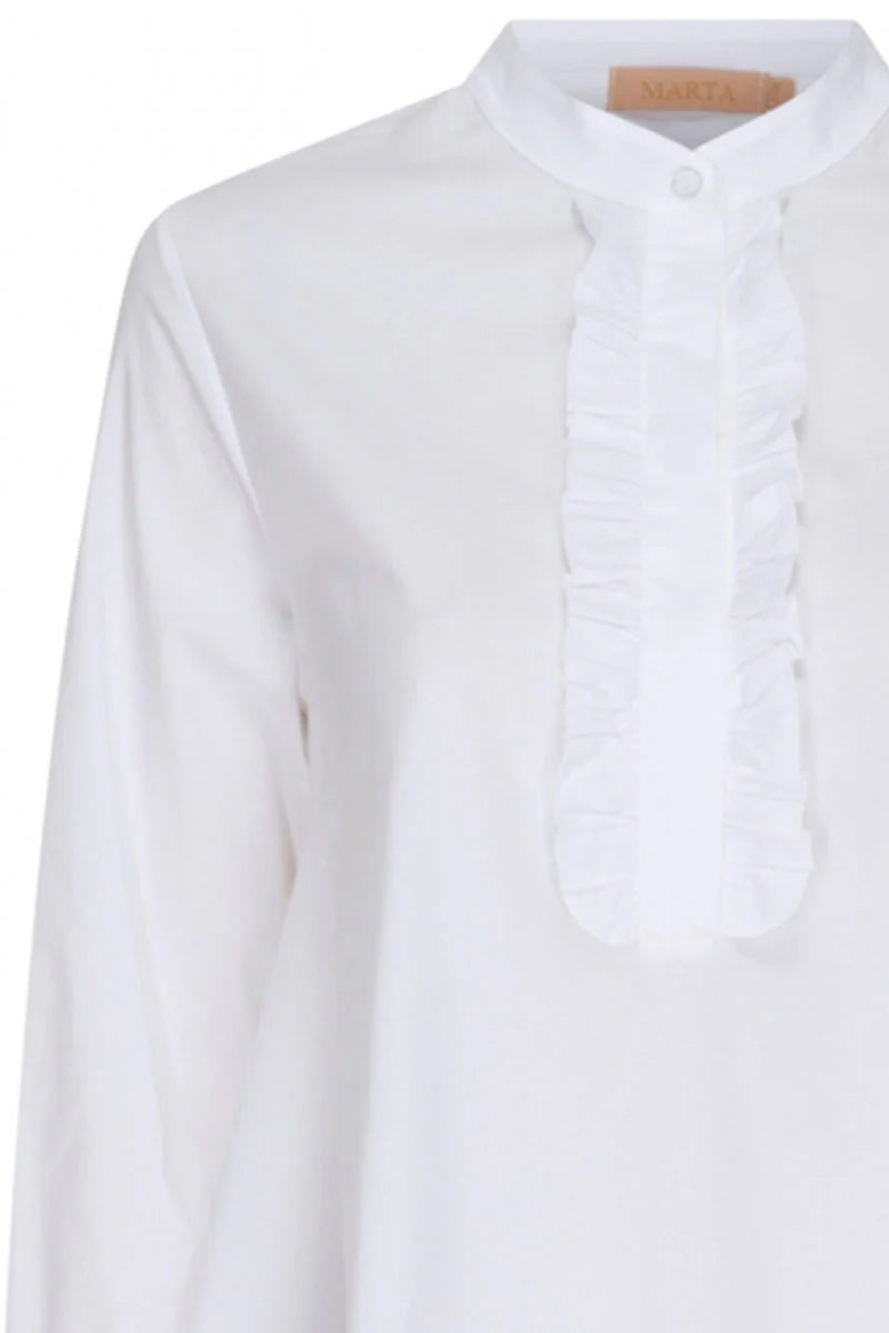 Fairmont solid shirt | White | Skjorte fra Marta du Chateau - Image 4