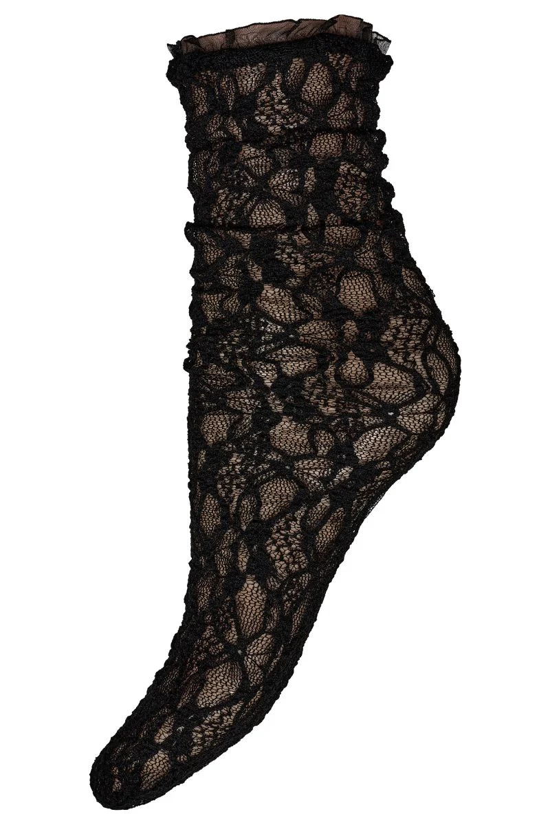 Lace Fall Down | Slate Black | Strømper fra Hype the Detail - Image 2