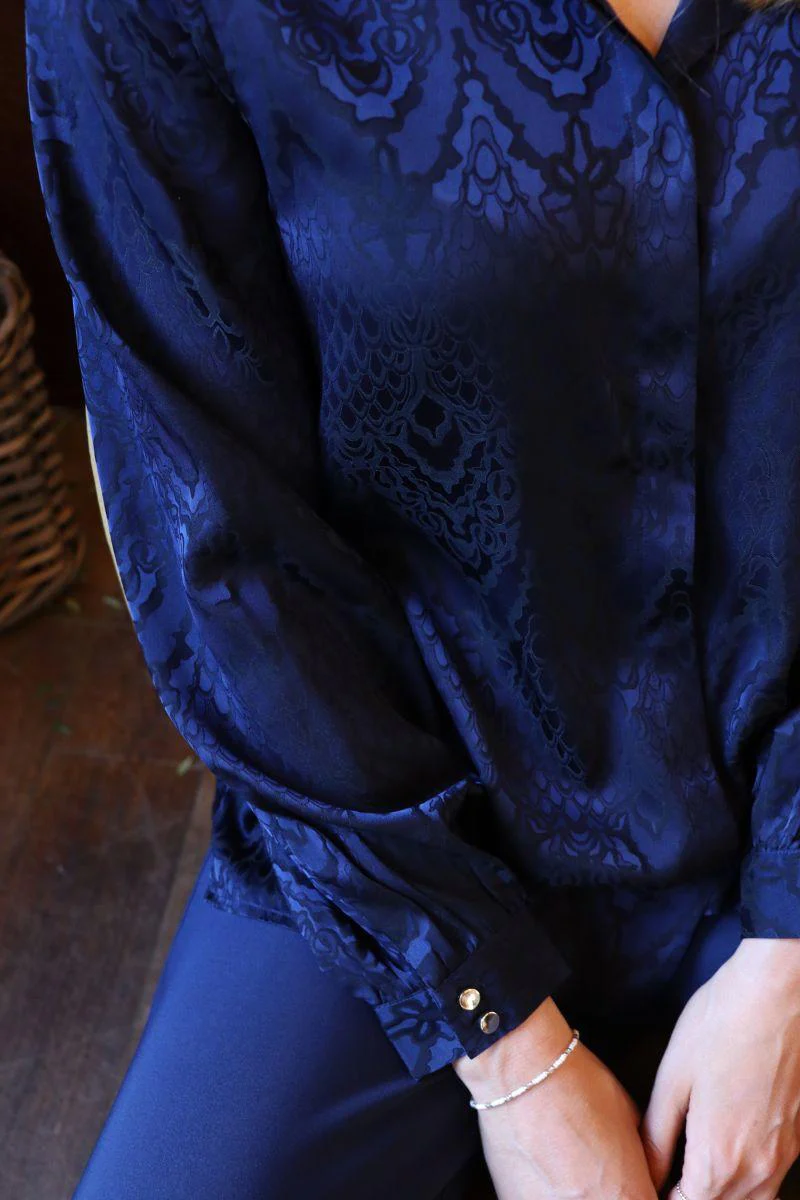 Lala Ls Shirt | Navy Black | Bluse fra Liberté - Image 3