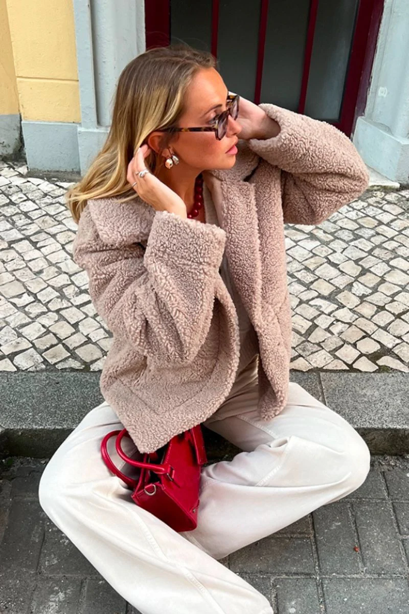 Lamby Jacket 204171 | Simply Taupe | Jakke fra Freequent - Image 9