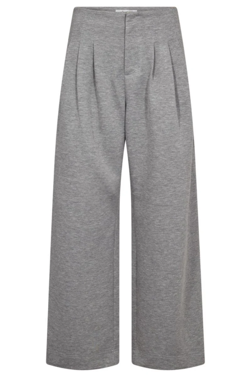 Lance Pleat Sweatpant 41020 | Grey Melange | Bukser fra Co'couture - Image 2