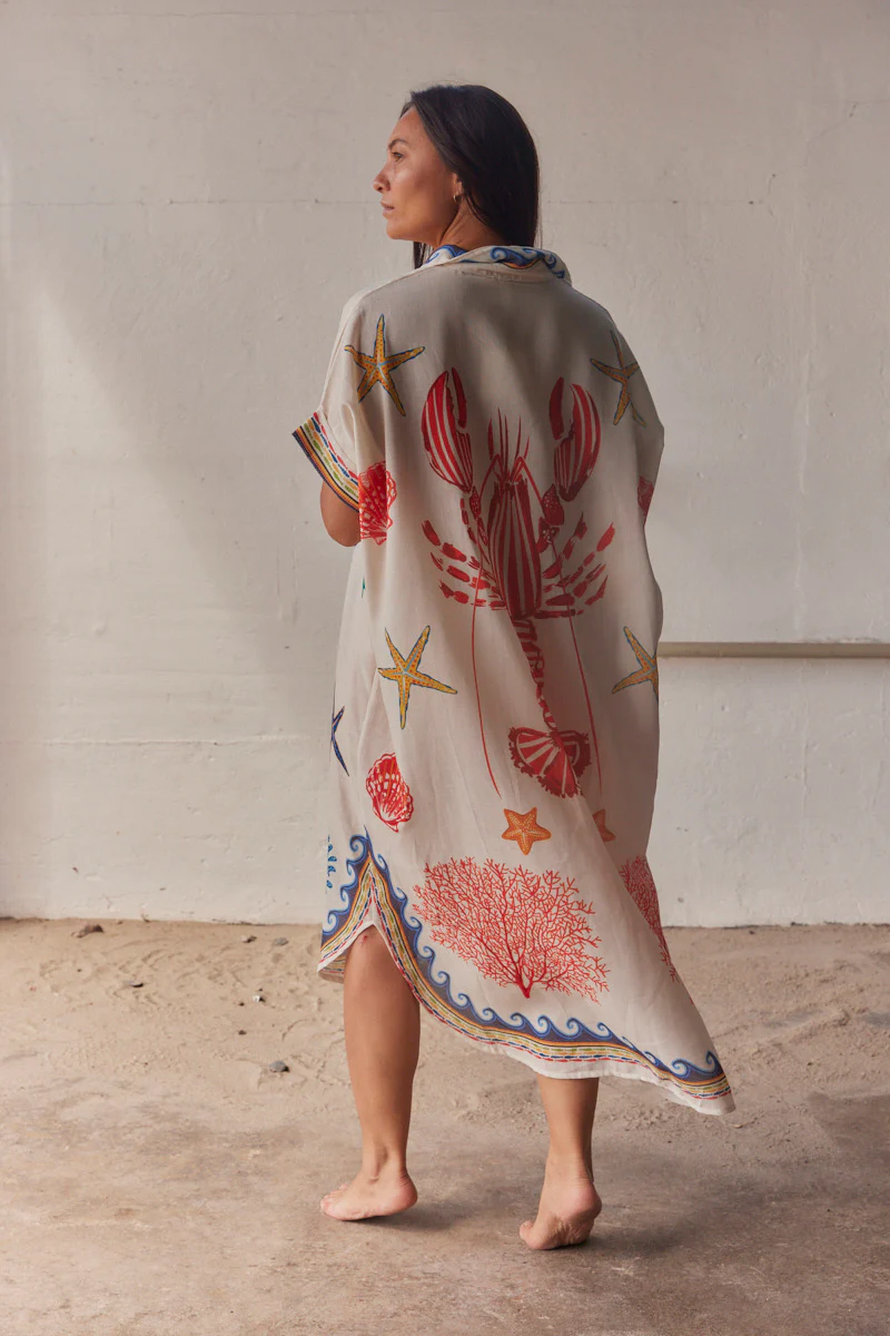 Langusta Lobster Shirt Dress | Navy | Kjole fra Atelier C
