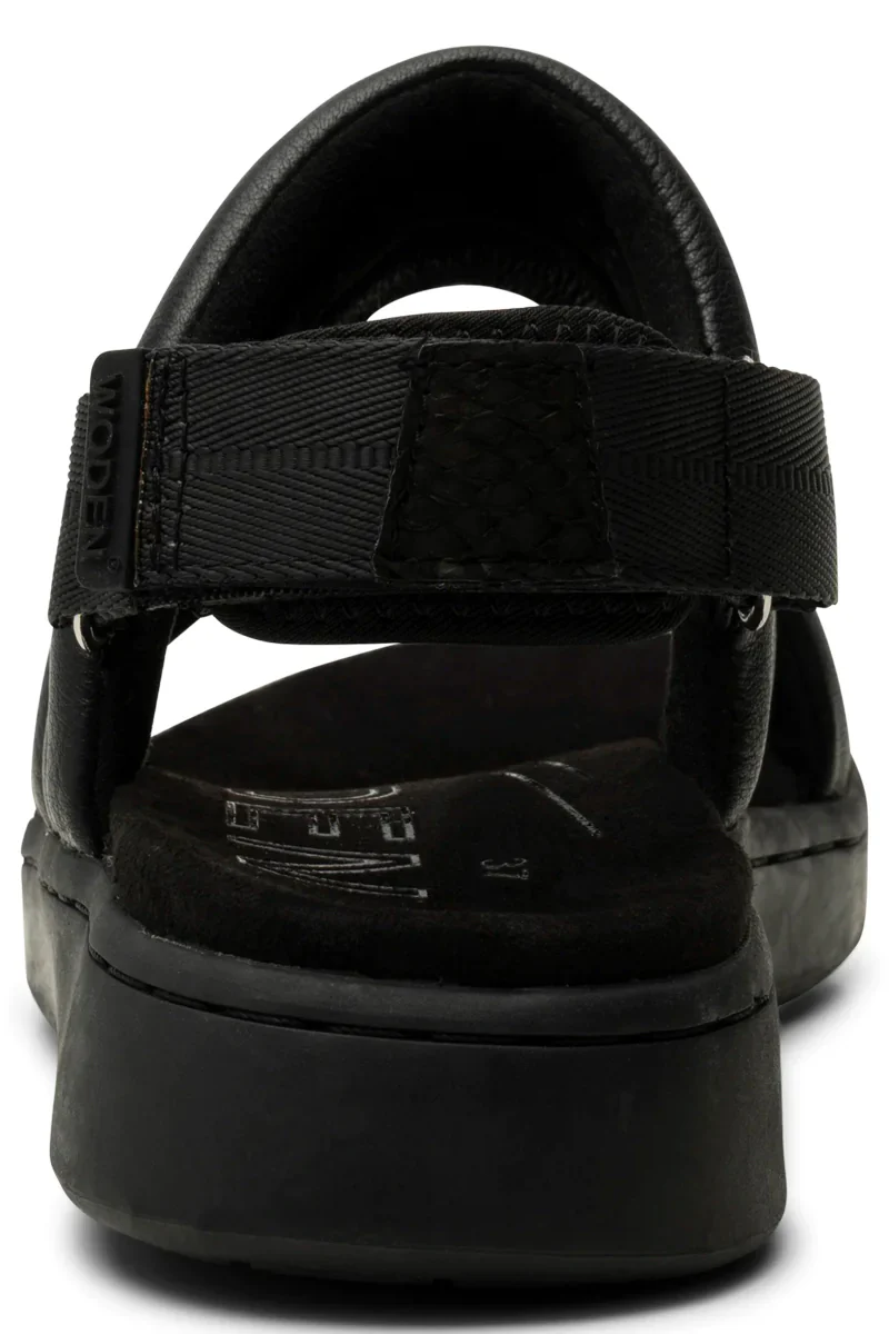 Lara Leather | Black | Sandaler fra Woden - Image 11