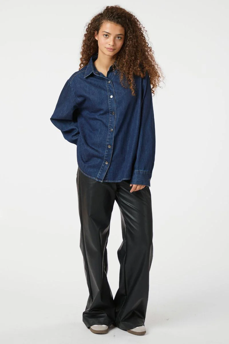Lash Denim Shirt | Dark Blue | Skjorte fra Neo Noir - Image 6
