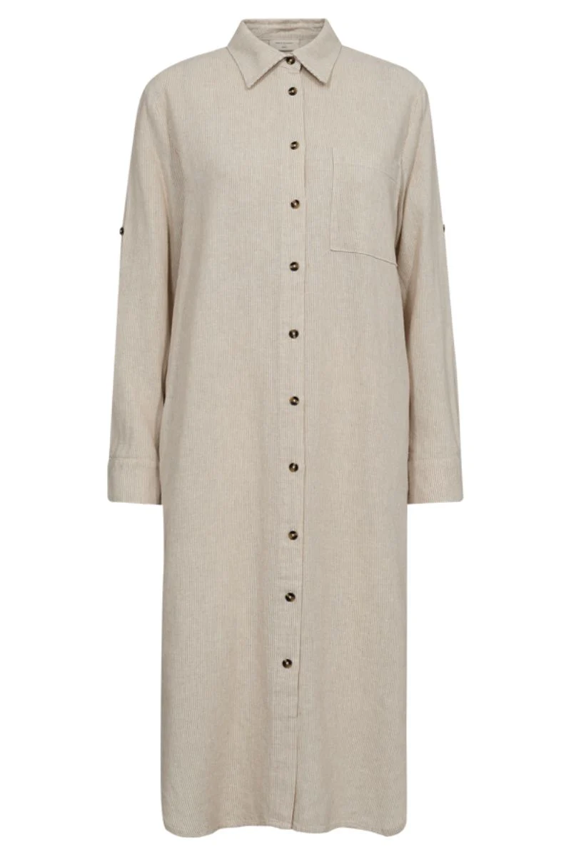 Lava Dress 204307 | Simply Taupe w. Off White | Kjole fra Freequent - Image 2