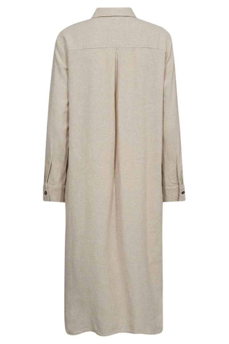 Lava Dress 204307 | Simply Taupe w. Off White | Kjole fra Freequent - Image 4