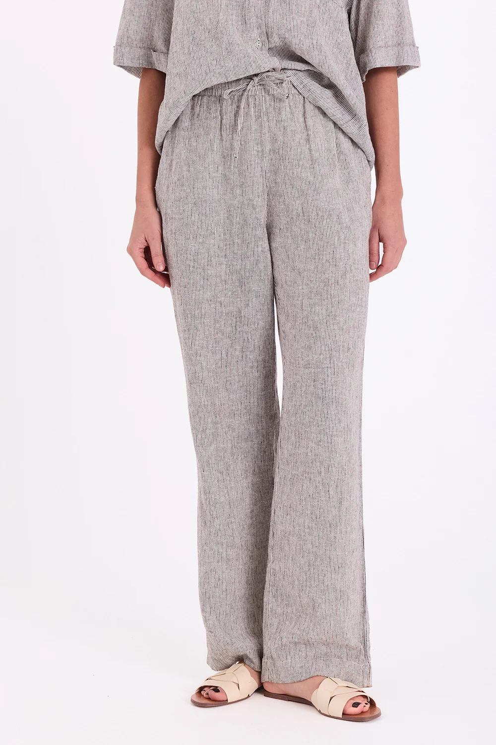 Lava Pants Stripe 204305 | Coffee Bean W. Star Offwhite - Image 8