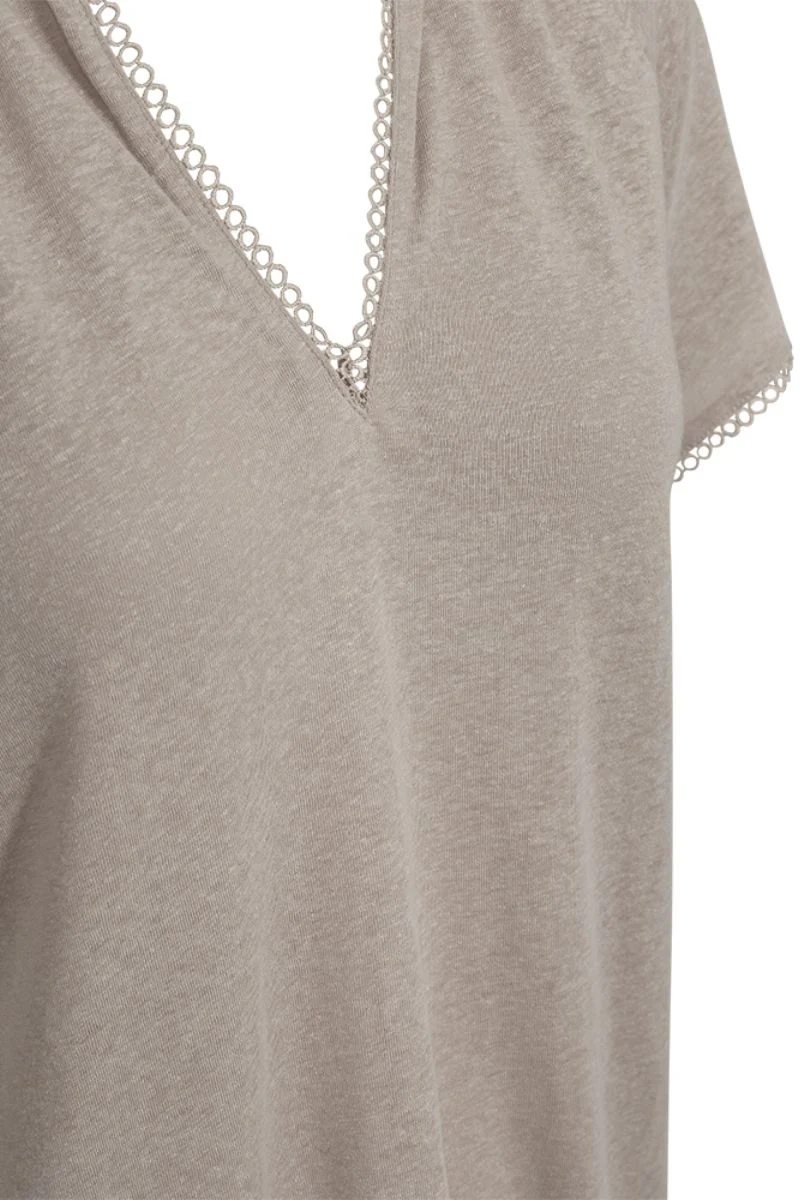 Lavina Tee 205757 | Simply Taupe | T-Shirt fra Freequent - Image 3