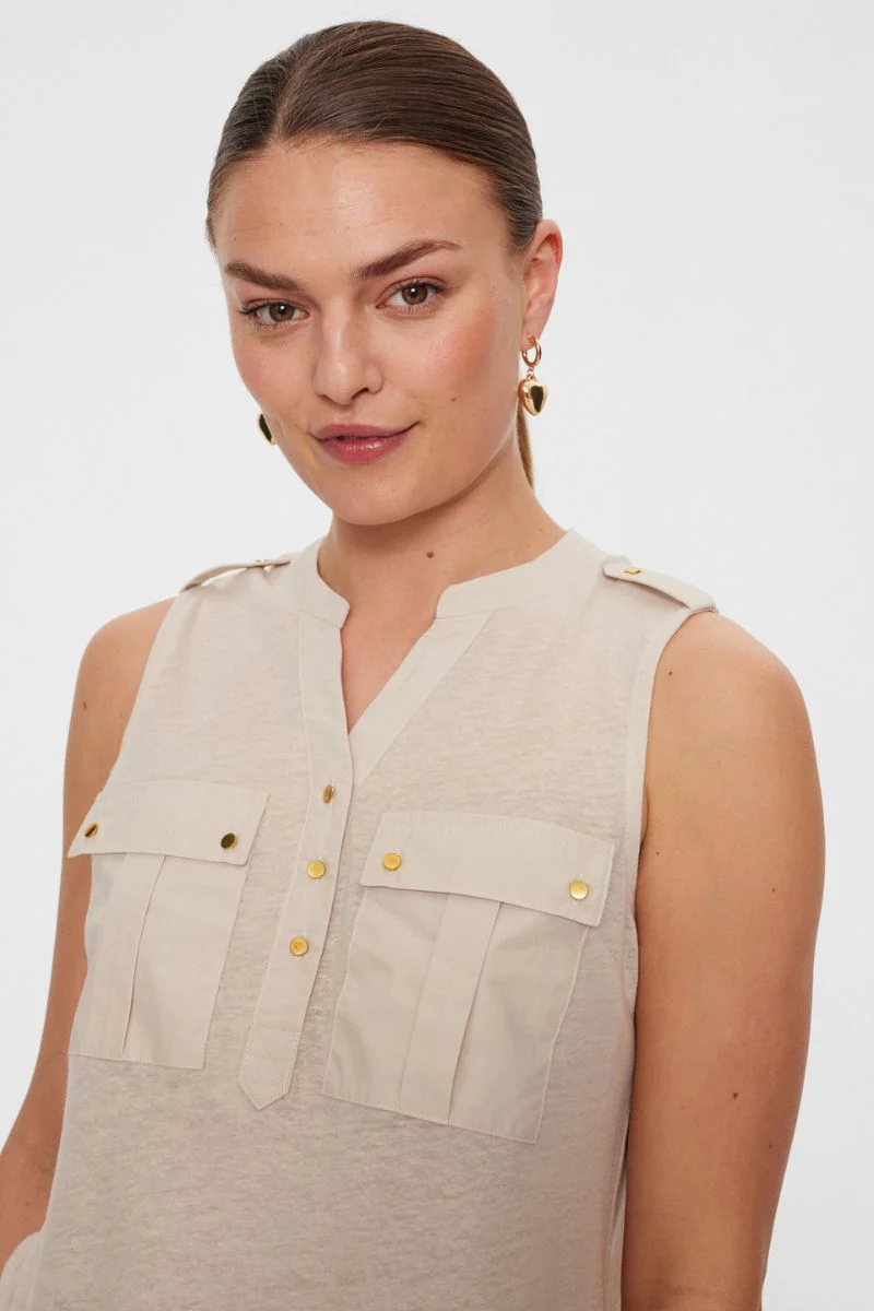 Lavina Top | Moonbeam | Tanktop fra Freequent - Image 3