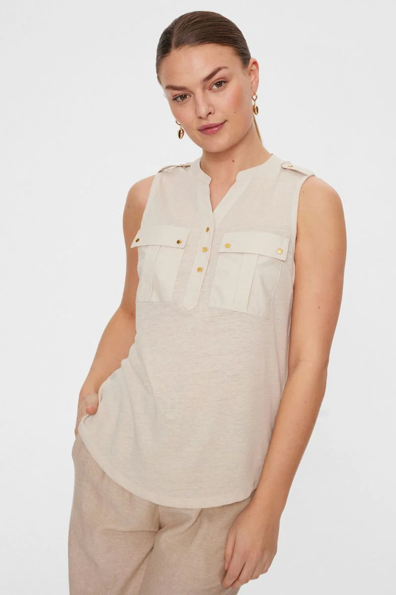 Lavina Top | Moonbeam | Tanktop fra Freequent - Image 4