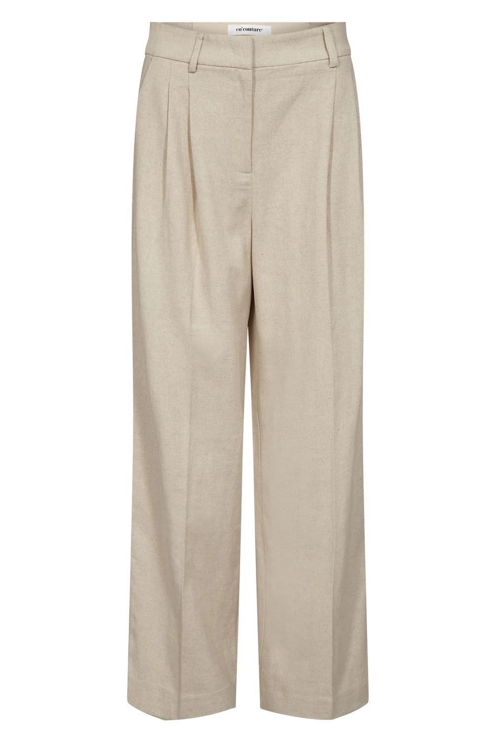 Leena Linen Pleat Pant 41063 | Bone | Bukser fra Co'couture - Image 2