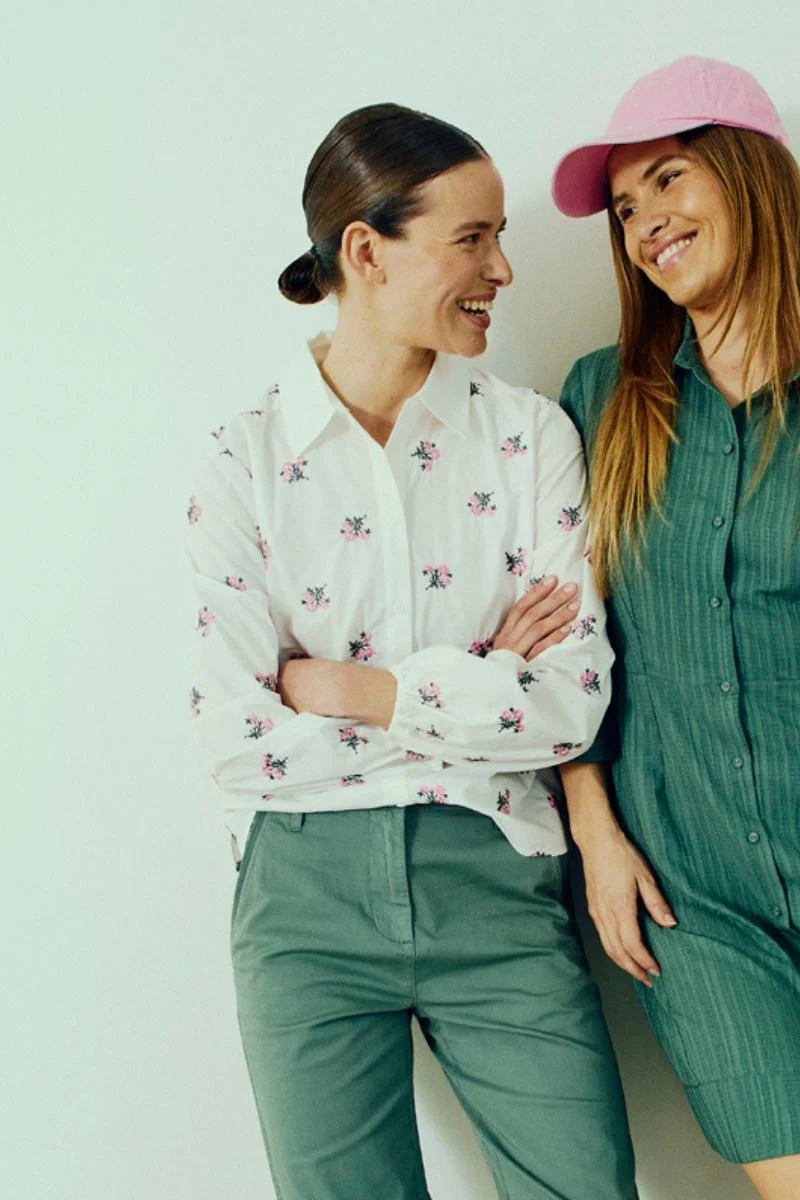 Leila Blouse 207433 | Star Off-White W. Wild Orchid | Bluse fra Freequent - Image 10