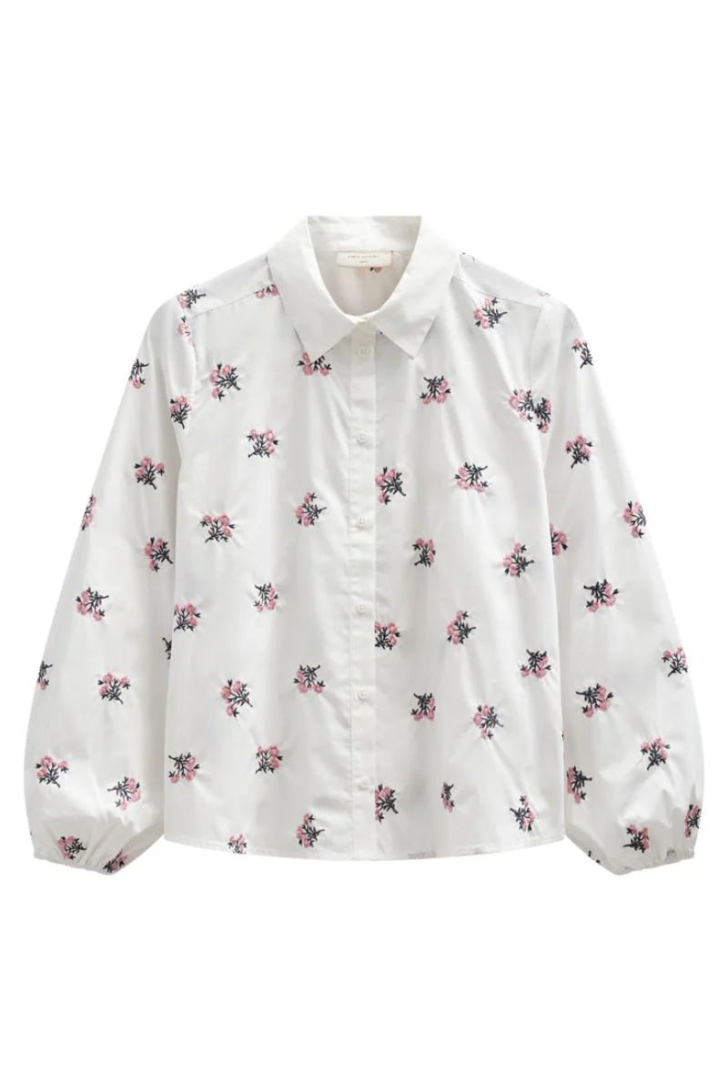 Leila Blouse 207433 | Star Off-White W. Wild Orchid | Bluse fra Freequent - Image 2