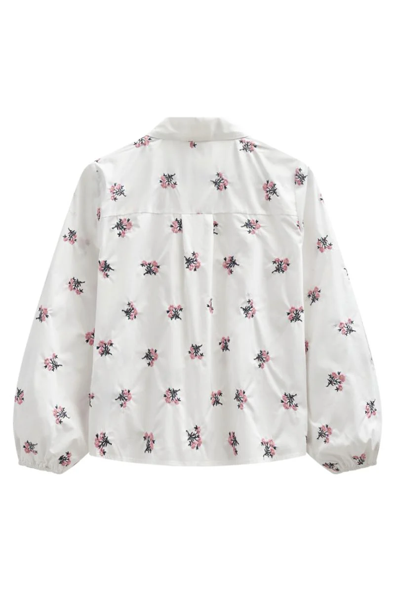 Leila Blouse 207433 | Star Off-White W. Wild Orchid | Bluse fra Freequent - Image 5