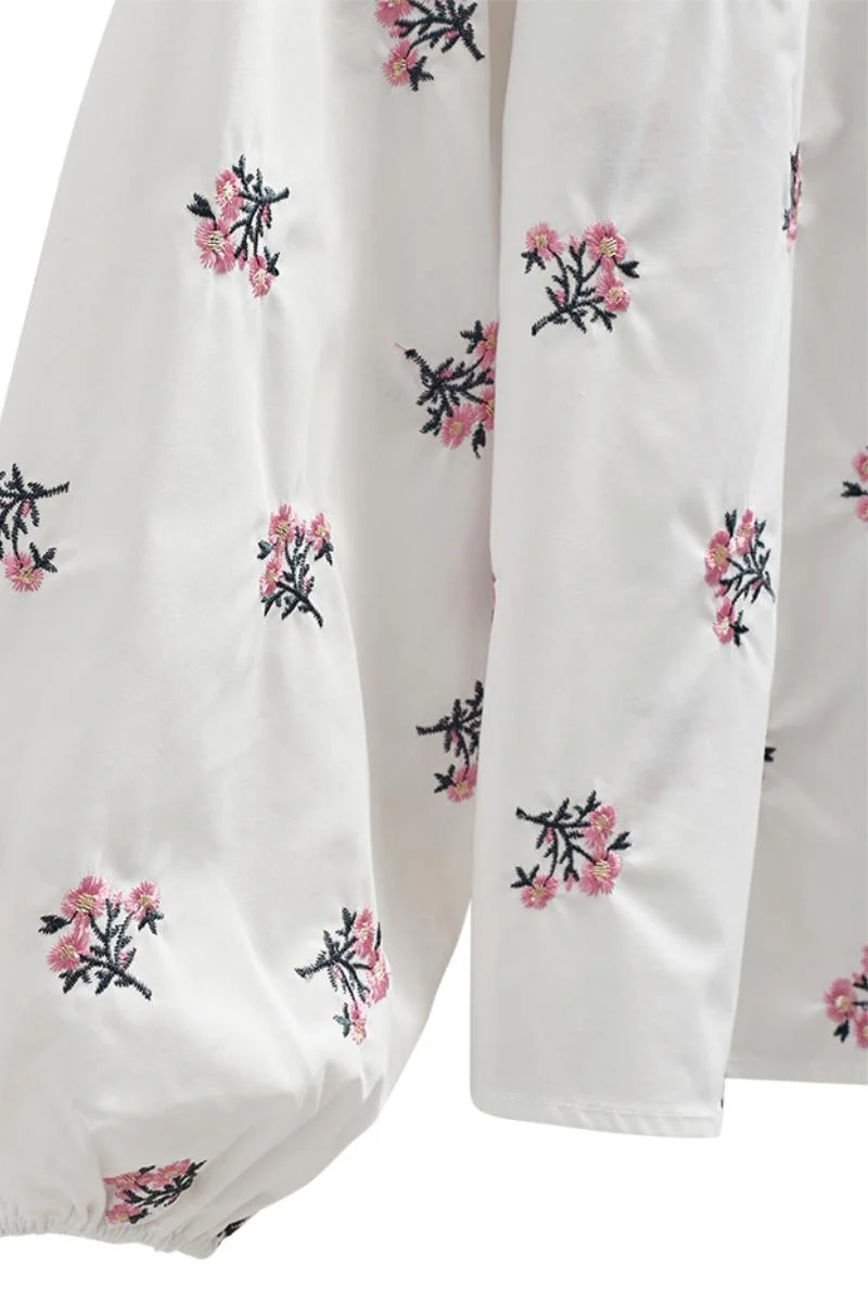 Leila Blouse 207433 | Star Off-White W. Wild Orchid | Bluse fra Freequent - Image 6