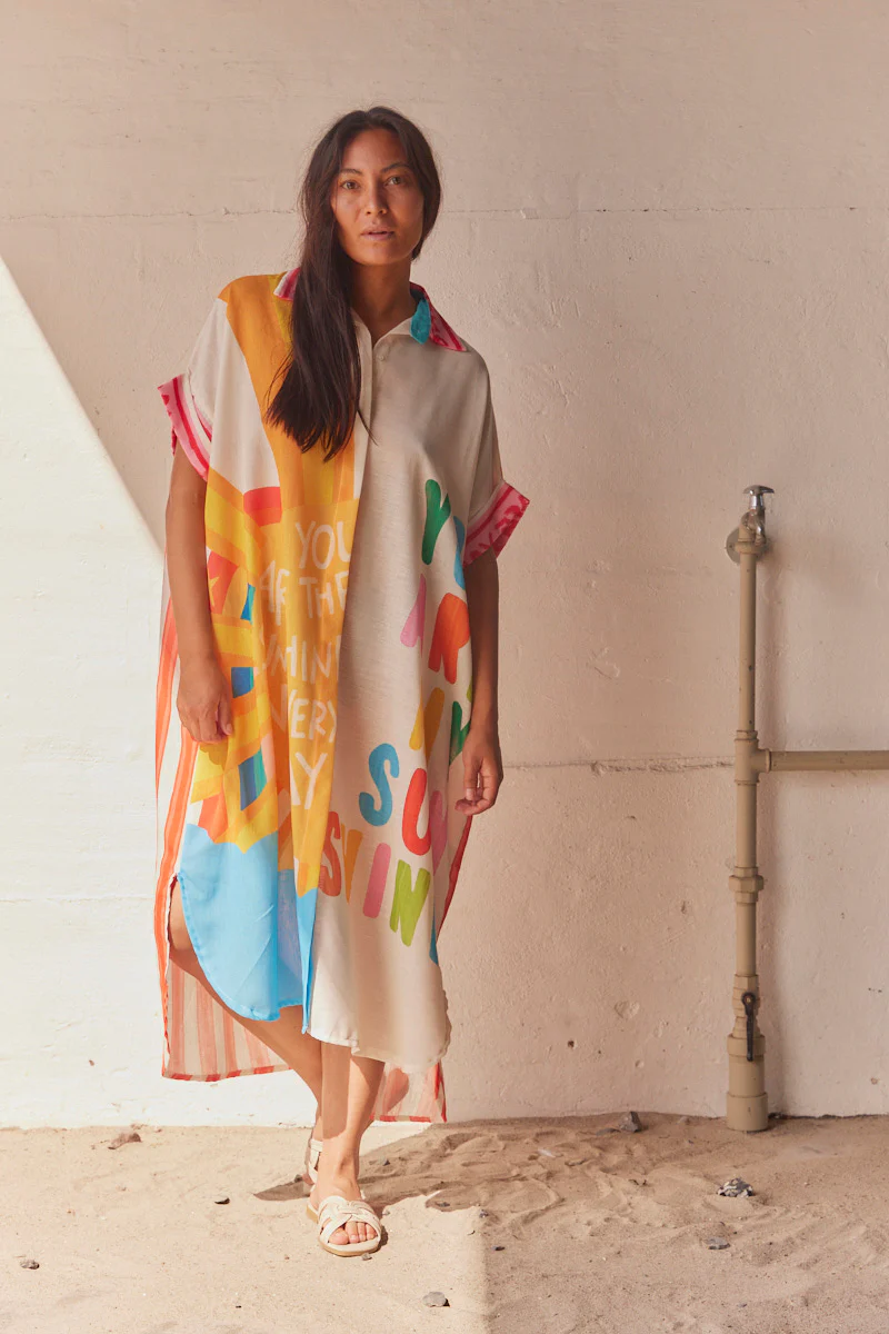 Lemonciello Shirt Dress | Orange | Kjole fra Atelier C - Image 4