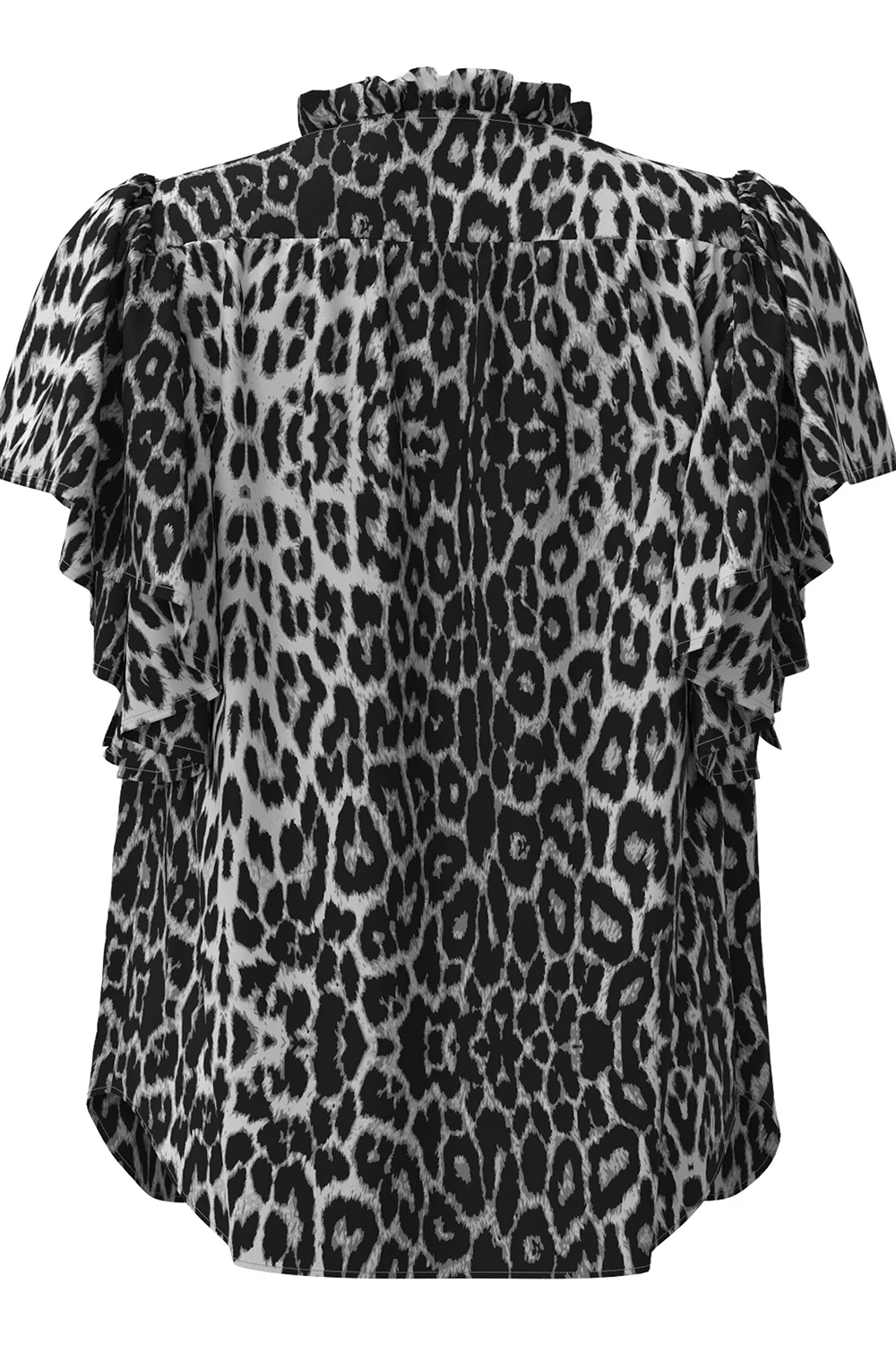 Leo SS Frill Top 35705 | Dark Grey | Top fra Co'couture - Image 3