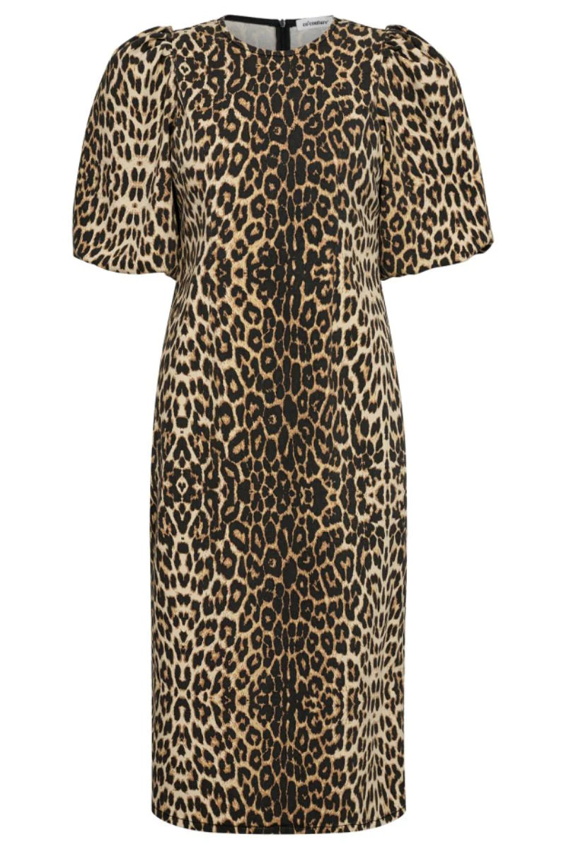 LeoCC Puff Dress | Khaki | Kjole fra Co'couture - Image 2