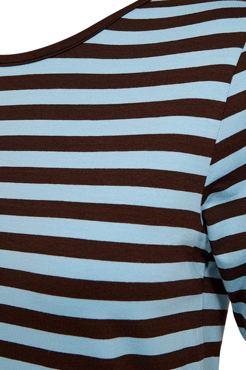 Liana Tee 211647 | Coffee Bean W. Blue Bell | T-Shirt fra Freequent - Image 4