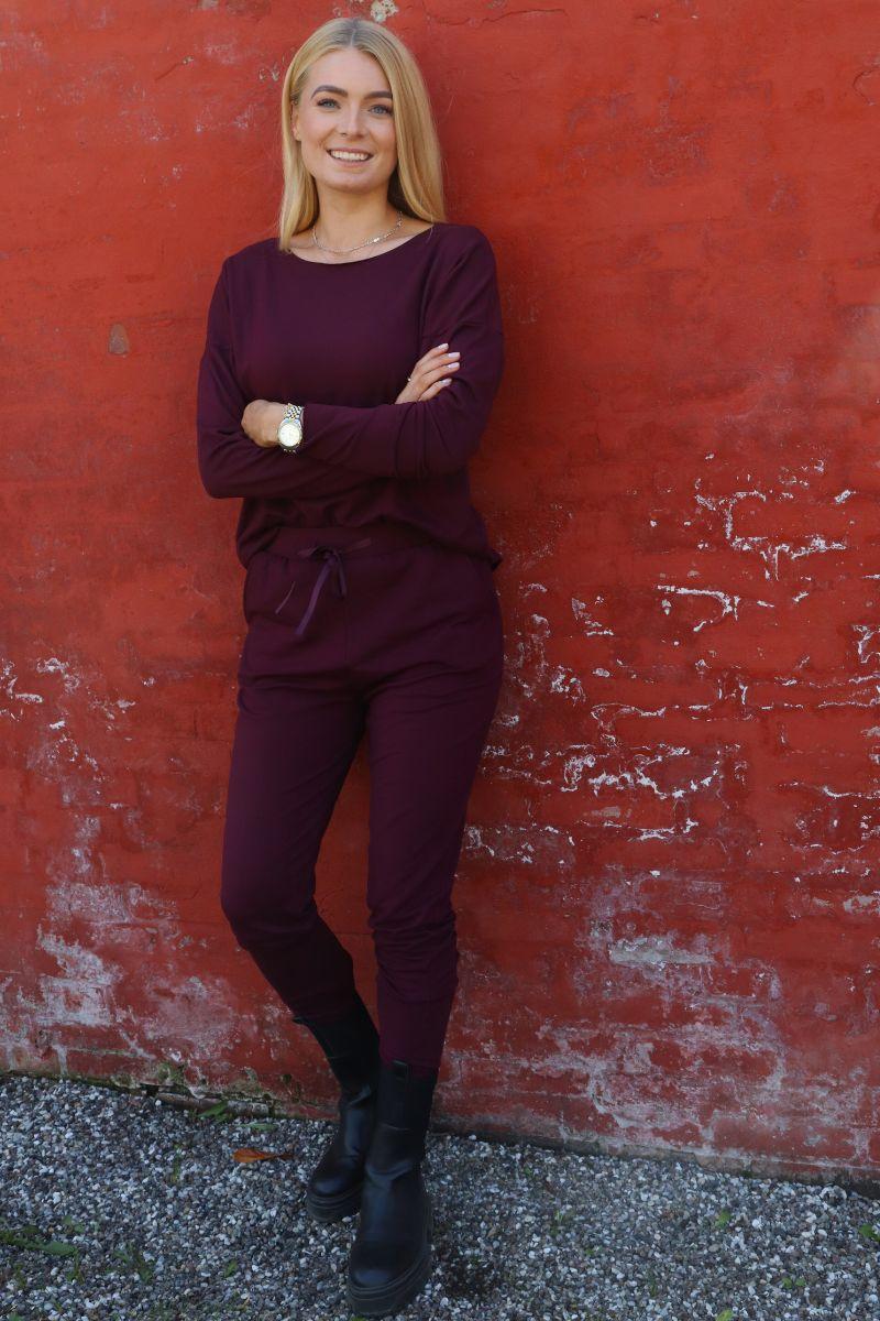 Alma Ls Top (Fleece) | Bordeaux | Bluse fra Liberté - Image 5