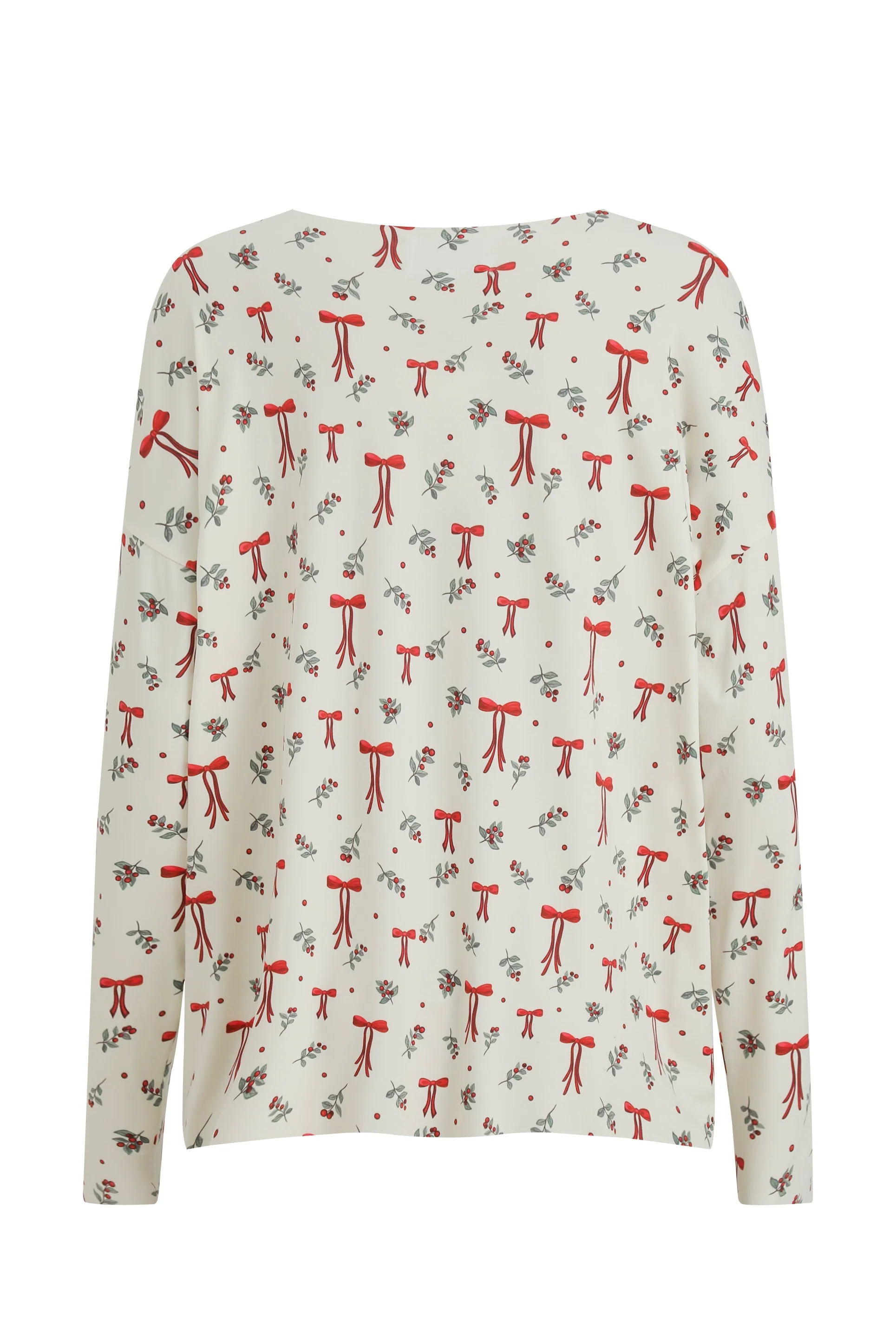 Alma Ls Top | Red Bow Creme | Bluse fra Liberté - Image 2