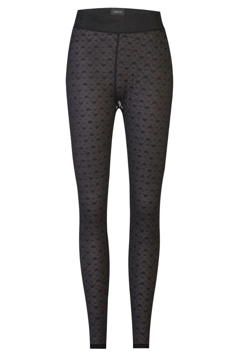 Isa Leggings | Black Small Big Hearts | Leggings fra Liberté - Image 2