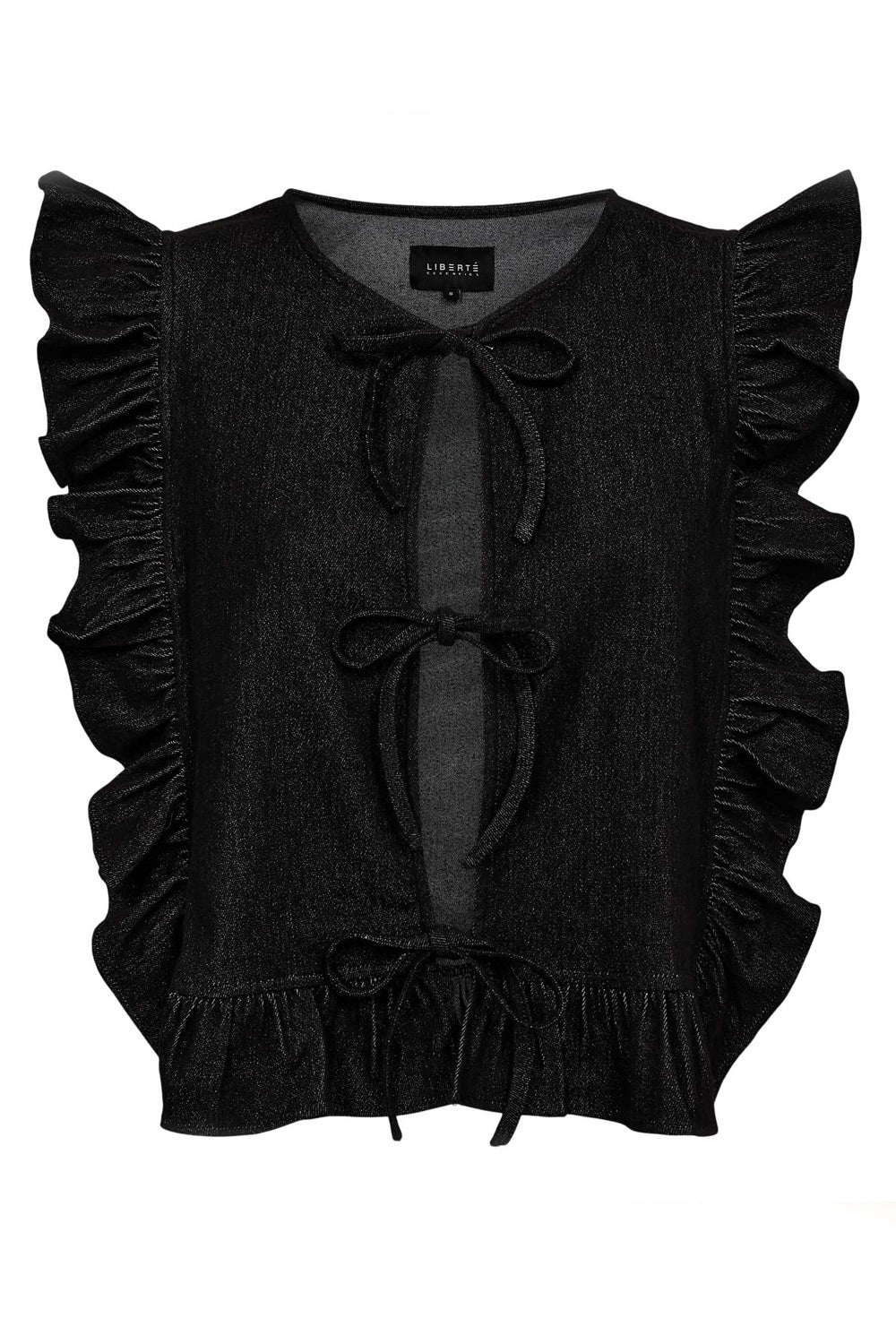 Asta Frill Vest | Black Denim | Vest fra Liberté - Image 2