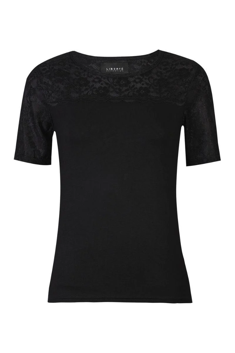 Lisa Ss Lace Blouse 2 | Black | Bluse fra Liberté - Image 2