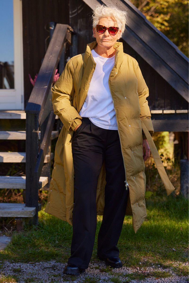 Lilly Long coat | Army | Frakke fra French Laundry - Image 6