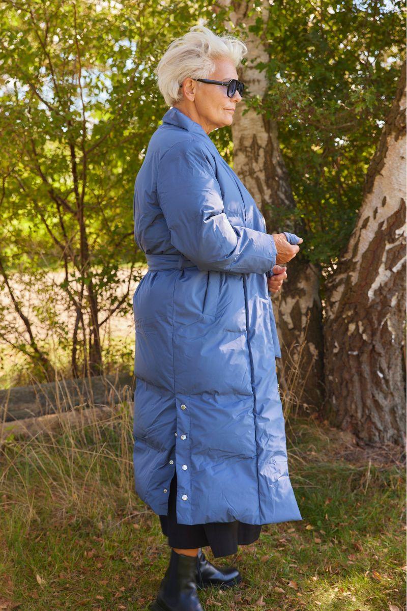 Lilly Long coat | Mørkeblå | Frakke fra French Laundry - Image 5