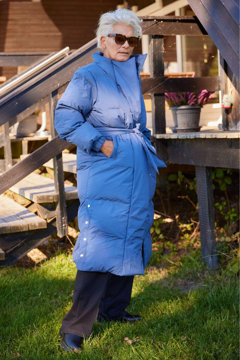 Lilly Long coat | Mørkeblå | Frakke fra French Laundry - Image 7