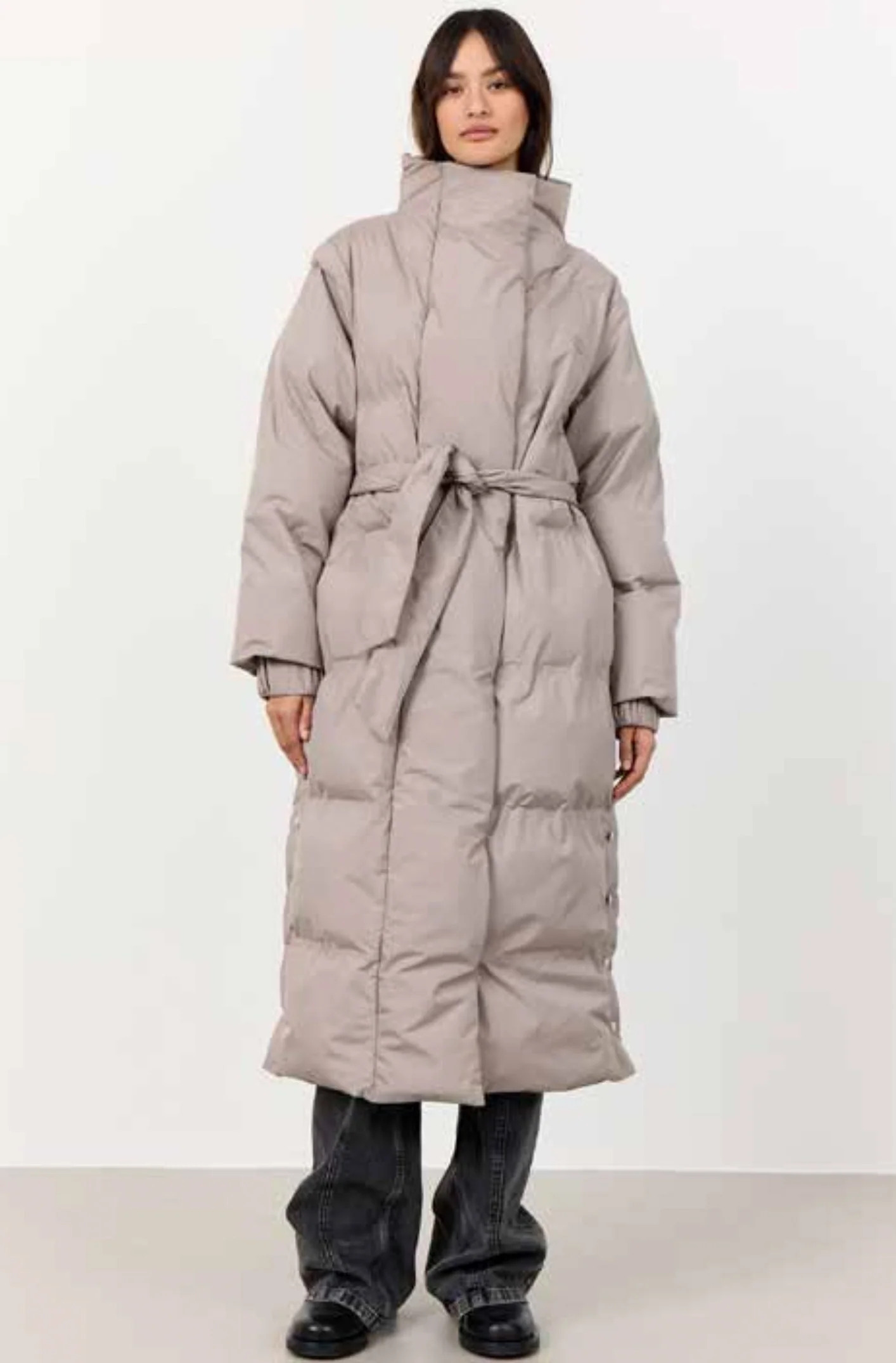 Lilly Long coat | Taupe | Frakke fra French Laundry - Image 2