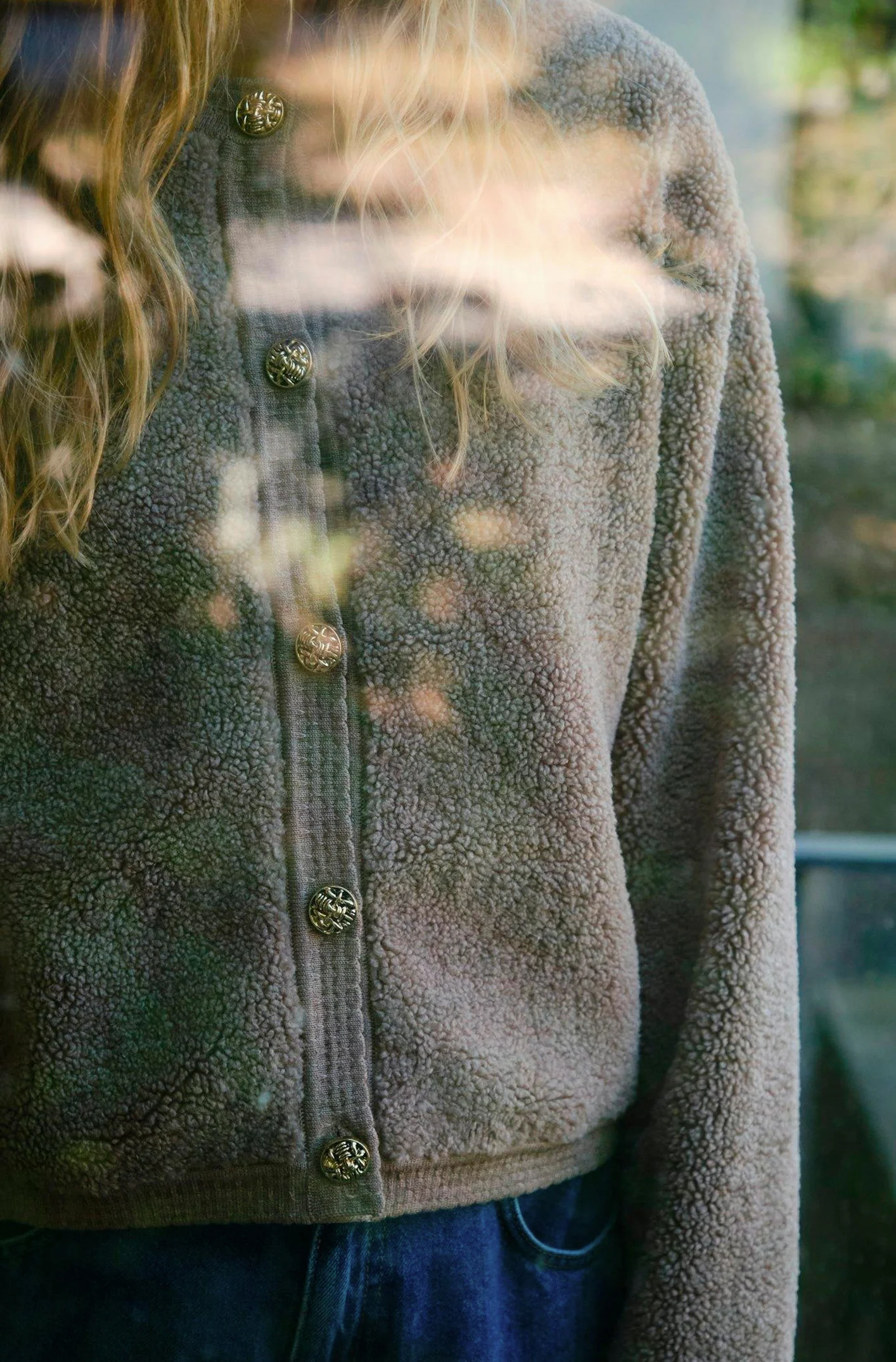 Limo Fluffy Knit Cardigan | Dark Sand | Strik fra Neo Noir - Image 4