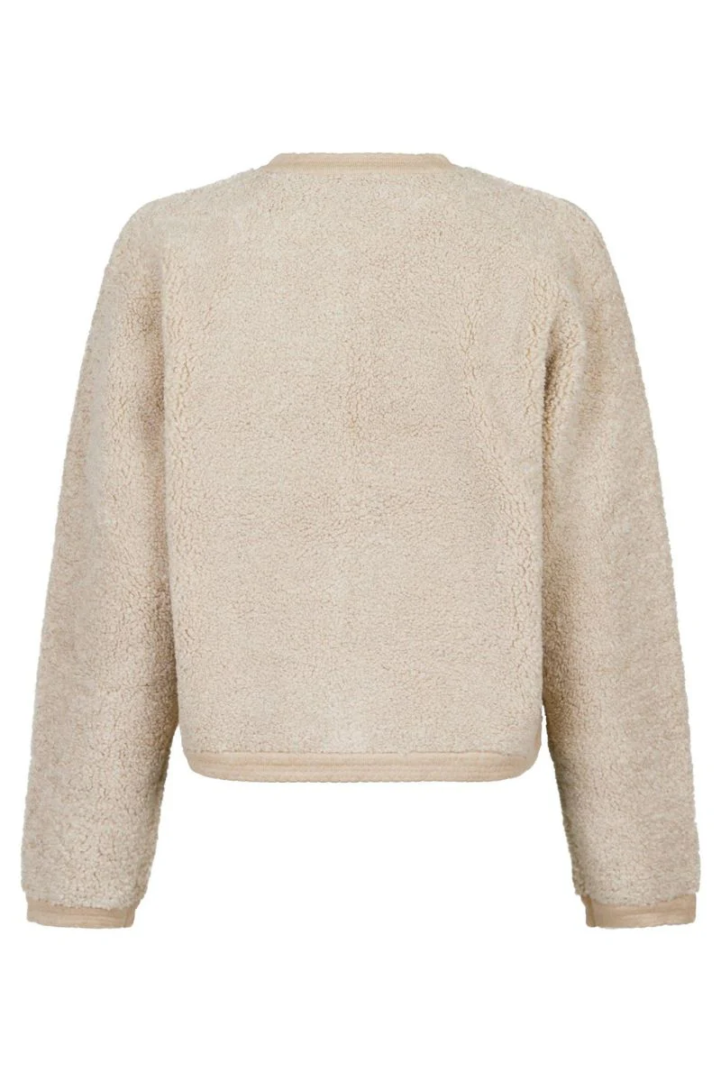 Limo Fluffy Knit Cardigan | Sand | Cardigan fra Neo Noir - Image 4