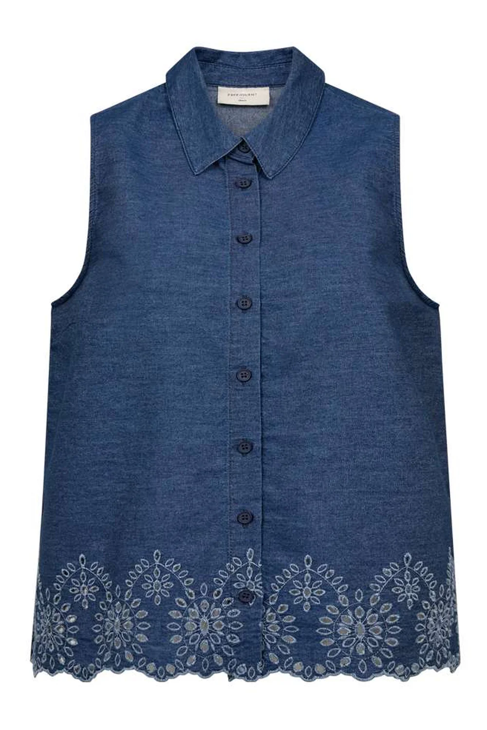Linda Blouse 208198 | Dark Blue Denim | Bluse fra Freequent - Image 2