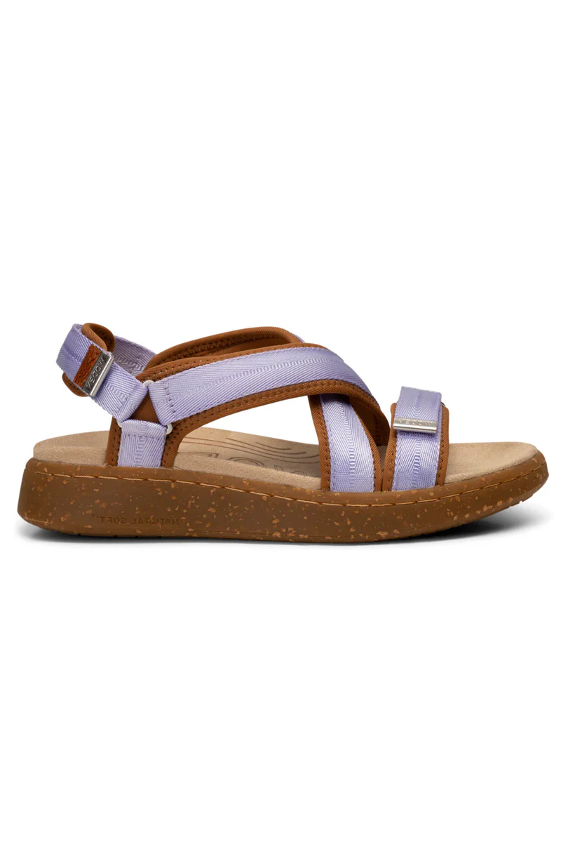 Line Cross | Orchid/Brown Sugar | Sandal fra Woden - Image 3