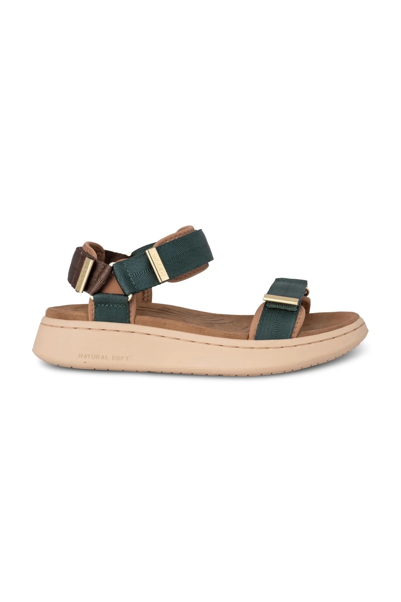 Line | Deep Forest & Chocolate | Sandaler fra Woden - Image 2