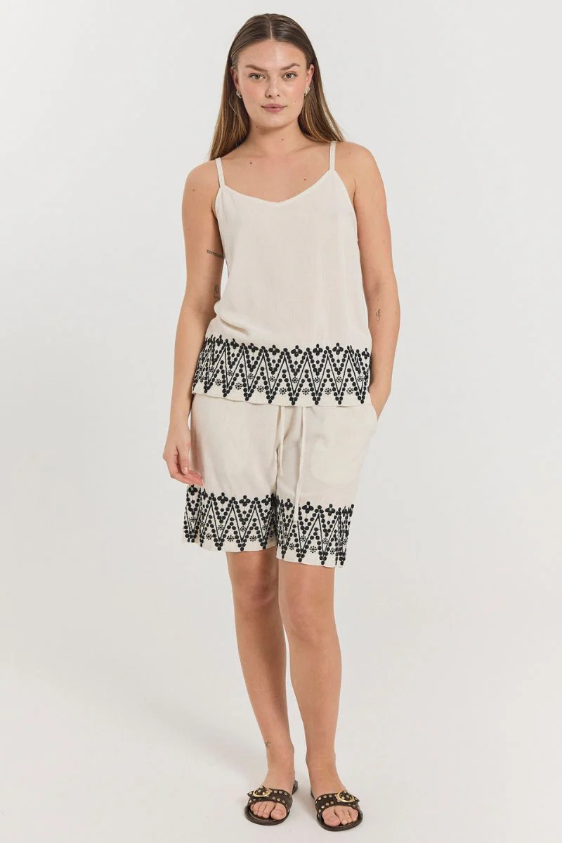 Linus Shorts 206116 | Moonbeam W. Black | Shorts fra Freequent - Image 8