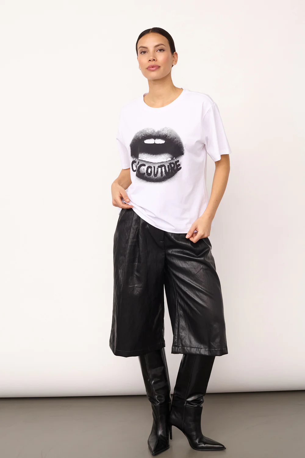 Lip Coco Box Tee | White | T-Shirt fra Co'couture - Image 3