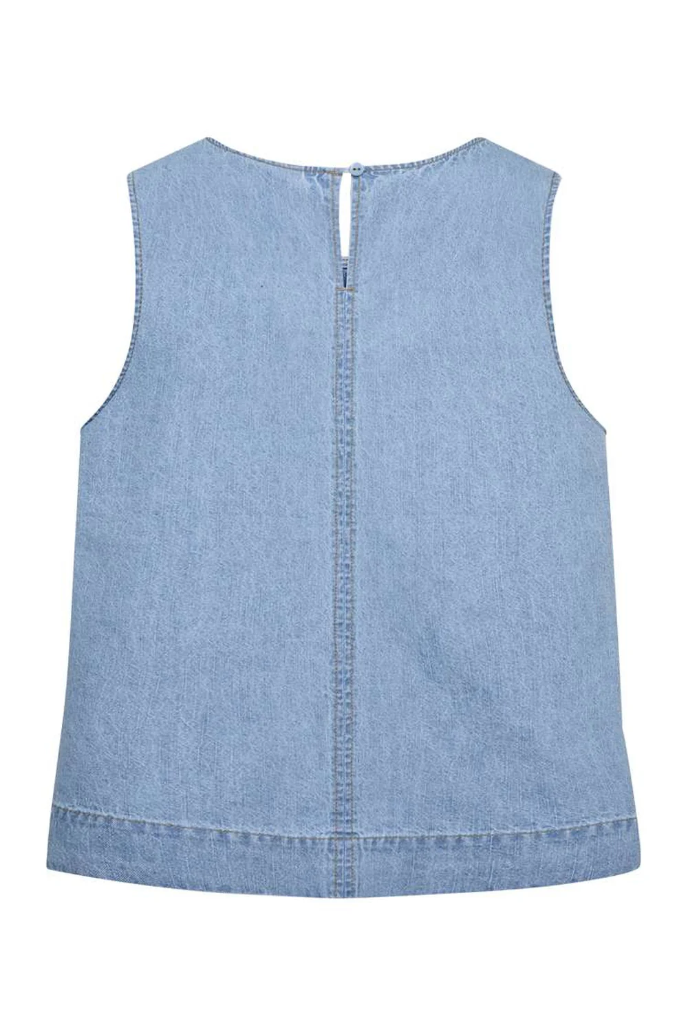 Lisea Blouse | Medium Blue Denim - Image 3