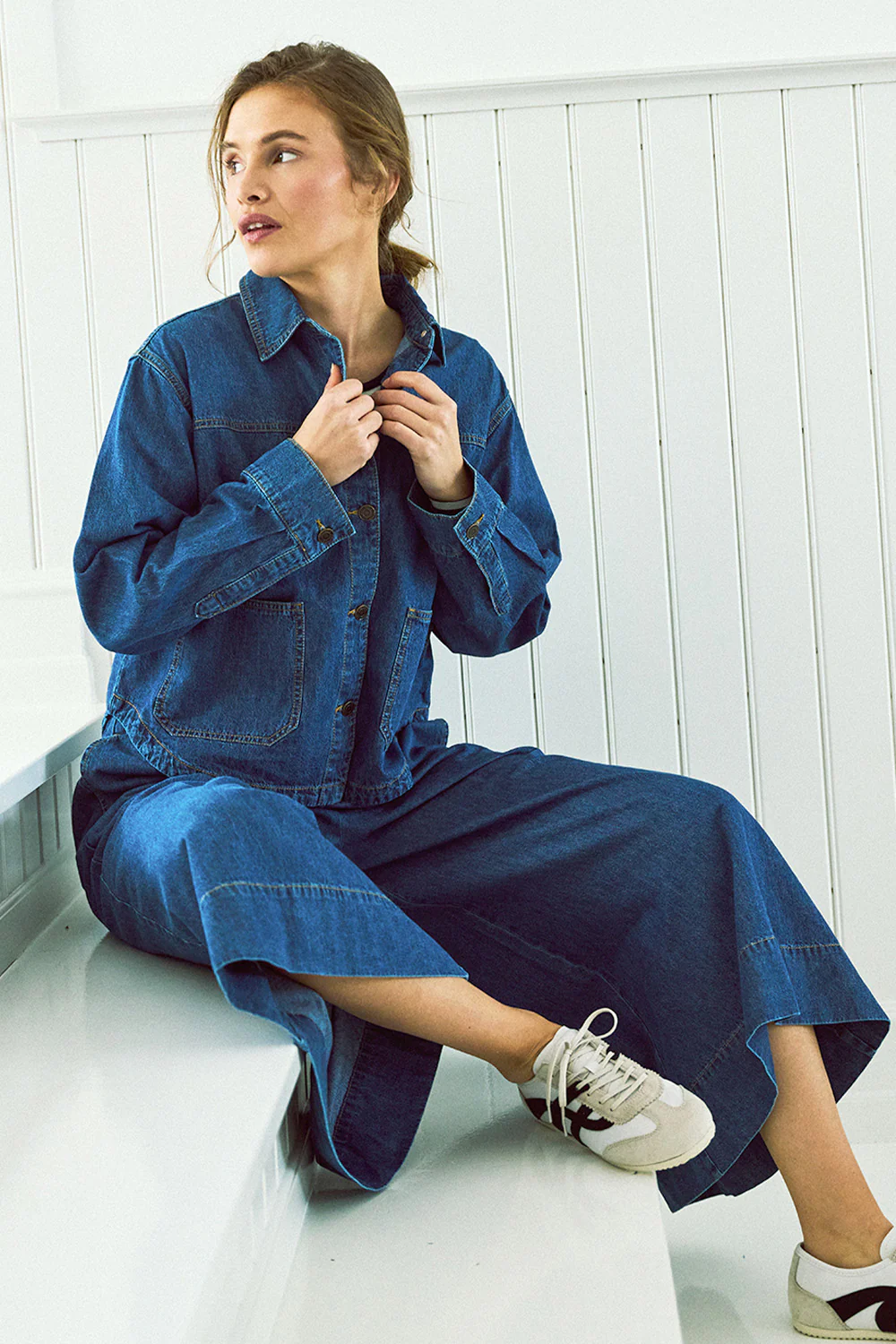 Lisea Jacket 212054 | Medium Blue Denim | Jakke fra Freequent - Image 5