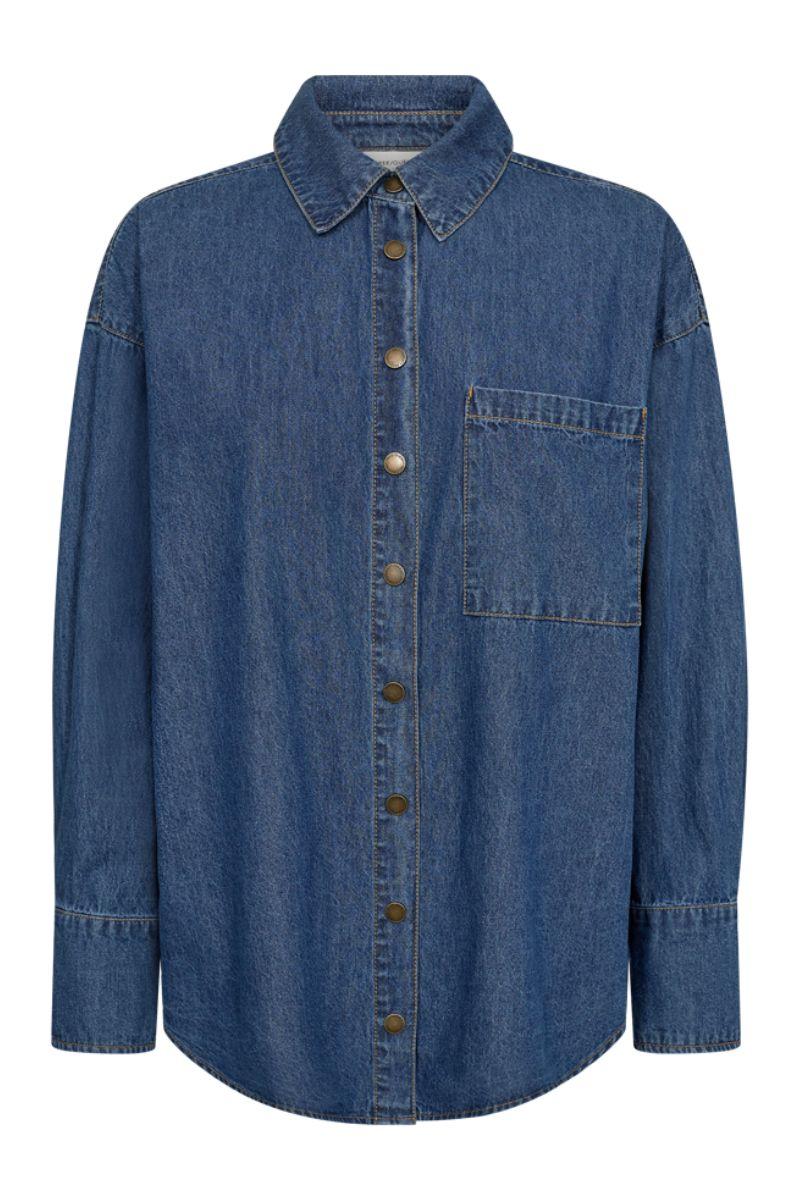 Lisea Shirt 206588 | Medium Blue Denim | Skjorte fra Freequent - Image 2