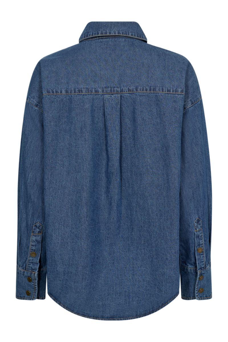 Lisea Shirt 206588 | Medium Blue Denim | Skjorte fra Freequent - Image 4