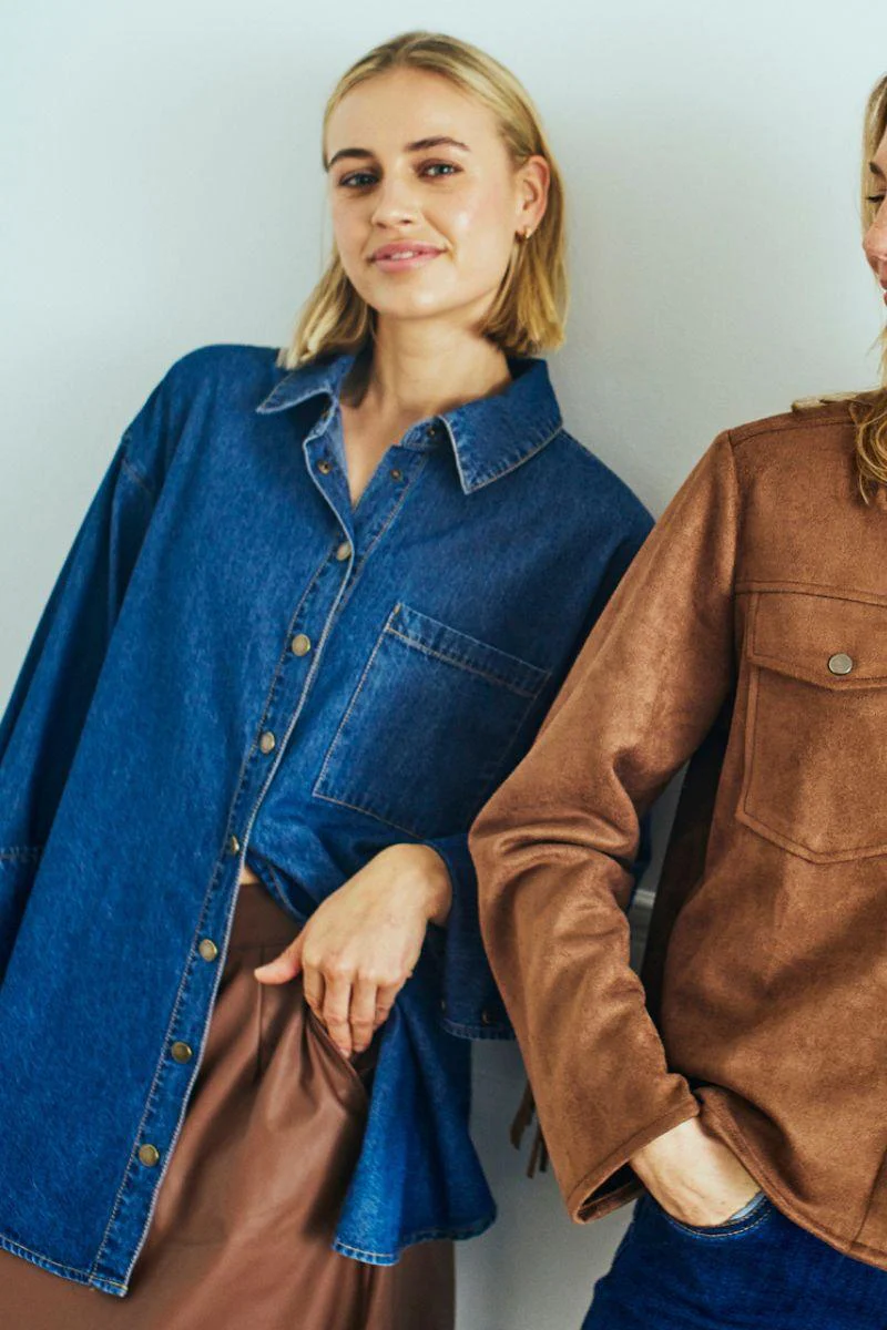 Lisea Shirt 206588 | Medium Blue Denim | Skjorte fra Freequent - Image 8