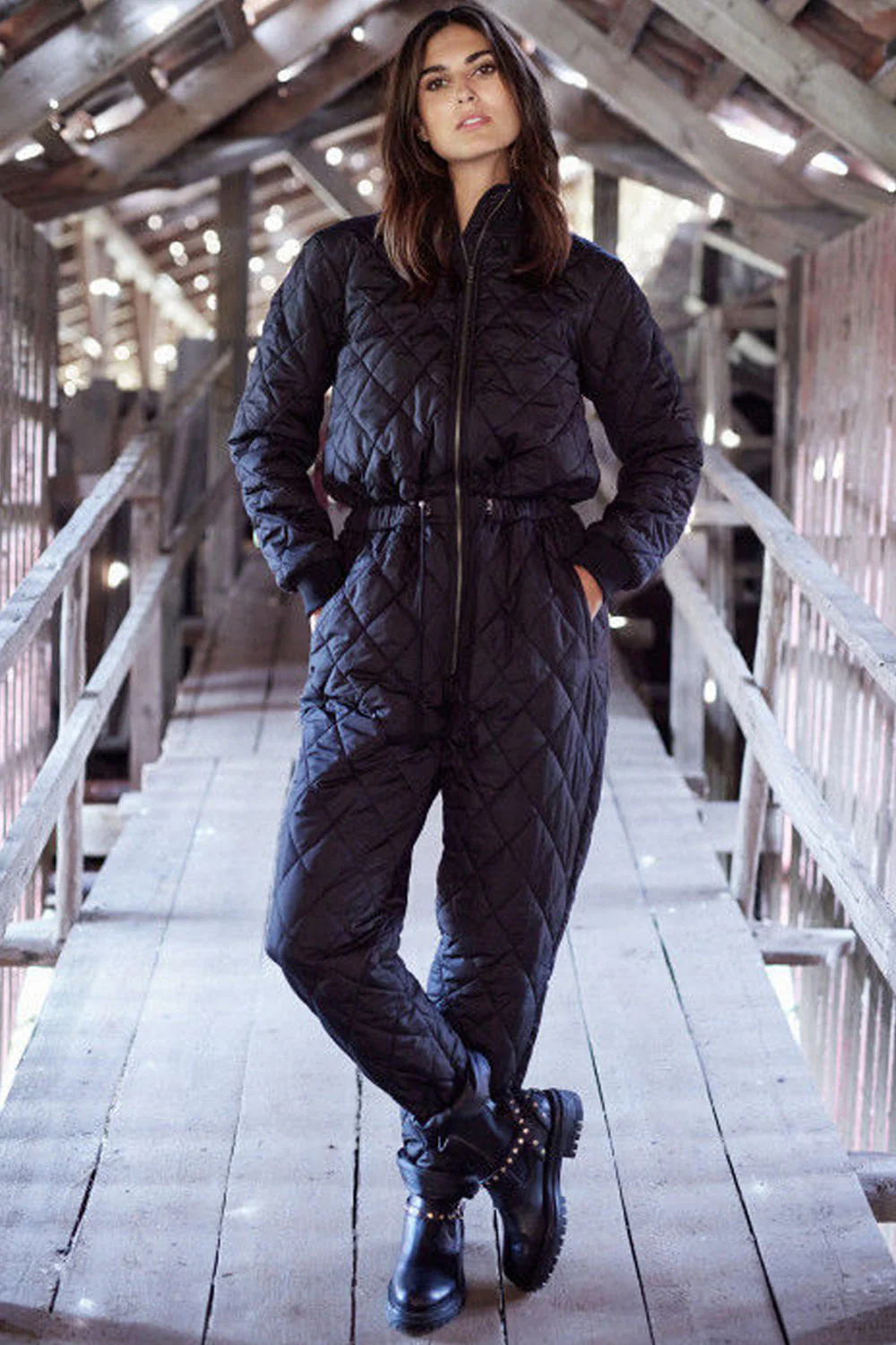 Lolly quilt jumpsuit | Sort | Termodragt fra French Laundry - Image 3