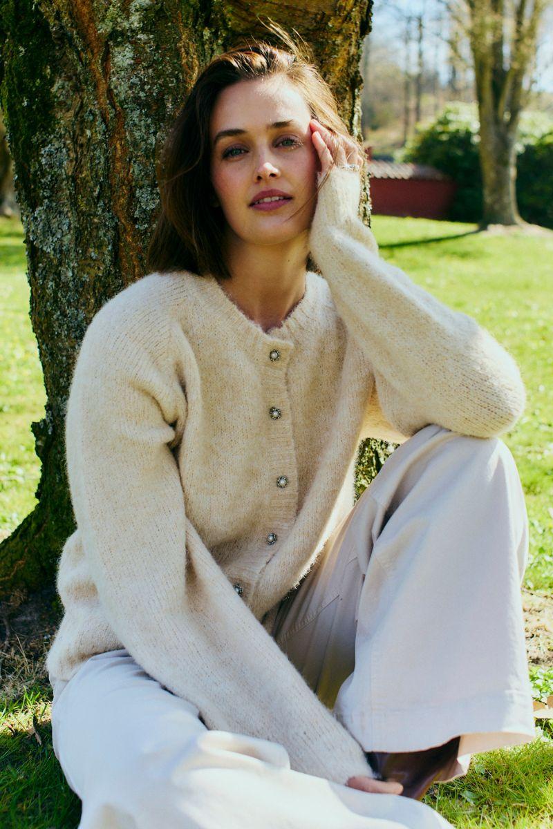 Louisa Cardigan 206454 | Moonbeam Melange | Cardigan fra Freequent - Image 8
