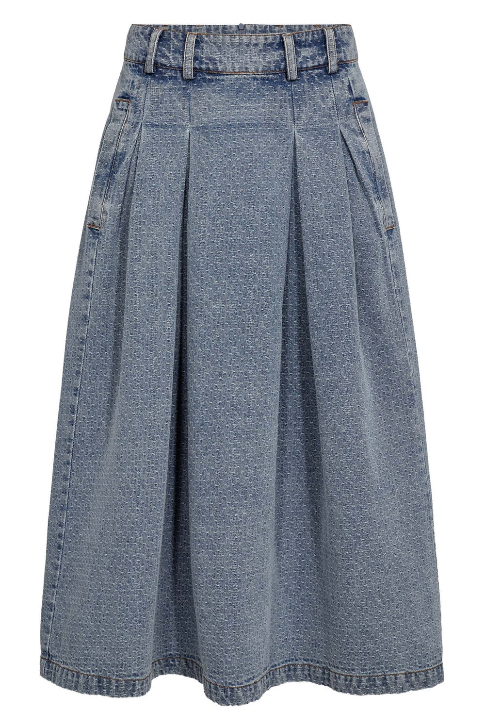 Lova Anya Pleat Skirt 44028 | Denim blue | Nederdel fra Co'couture - Image 2